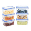 Small Plastic Food Storage Containers with Lids - Airtight, Leakproof, Microwave & Freezer Safe Mini Bento Lunch Box Container, Reusable Snack Containers for Salad Dressing,Sauce,Yogurt（6 PACK 6oz ）