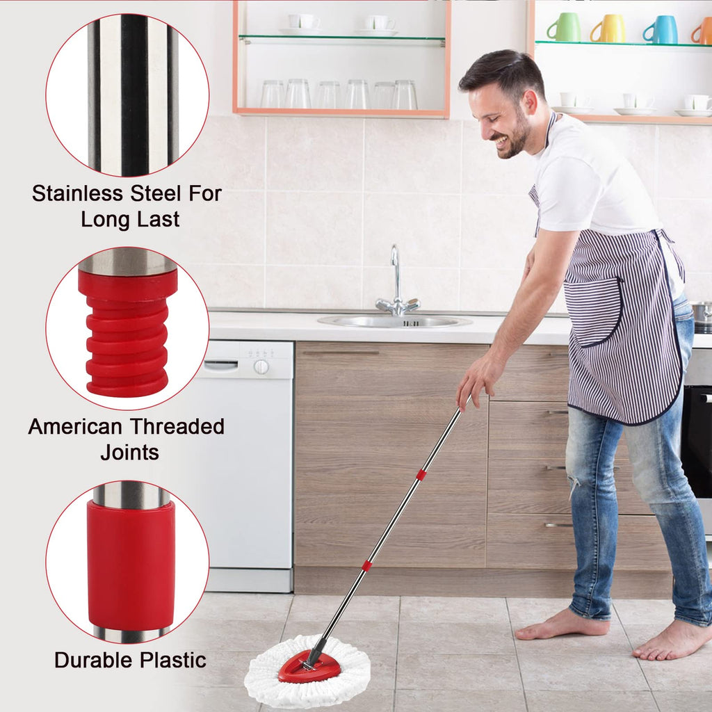Easywring Spin Mop Refills for Vileda: Replacement Mop Head Fit for Vileda Triangle Wringing Bucket System - Washable & Reusable Rotating Microfiber Pads fit All Floor
