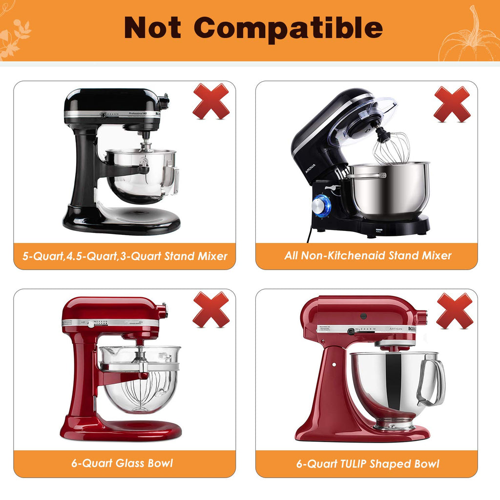 Flex Edge Beater for KitchenAid Mixer 6 Quart Bowl-Lift Stand Mixer, Beater with Silicone Edge, Perfect 6 QT Bowl-Lift Stand Mixer Attachment