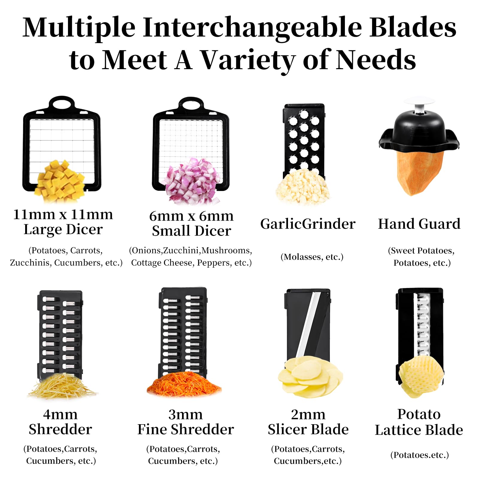 17-in-1 Vegetable Chopper Mandoline Slicer - 11 Interchangeable Blades Veggie Dicer Cutter with Container, Drain Strainer, Peeler, Hand Guard - BPA-Free Kitchen Food Chopper for Onion, Potato, Carrot