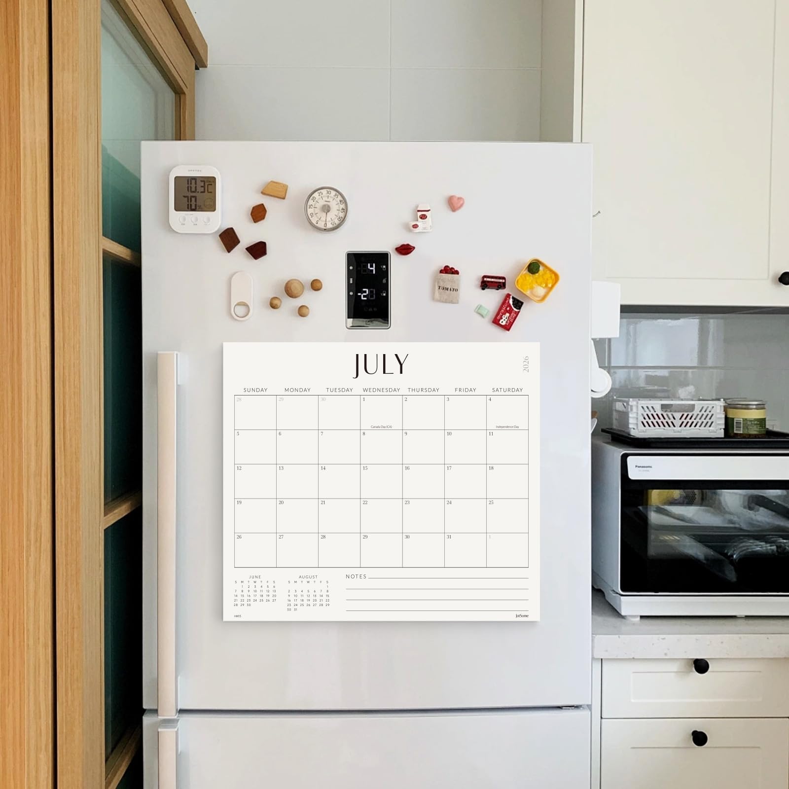 Jotsome Magnetic Calendar for Refrigerator 2026-2027, Monthly Fridge Calendar From January 2026 to June 2027 13x11 inch, Easy Planning