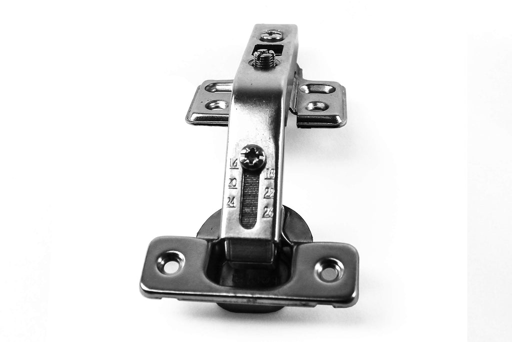 Berta 2 Pack 135° Lazy Susan Hinge, Full Overlay Concealed Frameless Nickel Plated Steel Cabinet Hardware