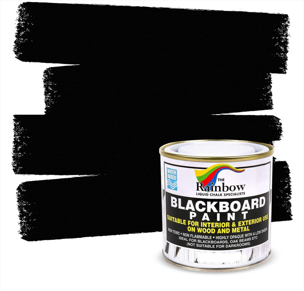 Chalkboard Blackboard Paint - Black 8.5oz (250 ml) - Brush on Wood, Metal, Glass, Wall, Plaster Boards Sign, Frame or Any Surface. Use with Chalk Pen Wet Erase, Safe and Non-Toxic. Matte Finish - Up to 32sf