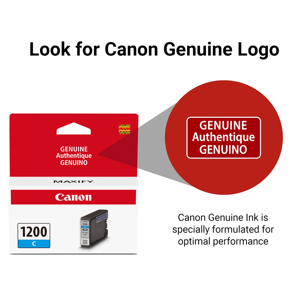 Canon Genuine Canon PGI-1200 Pigment Ink Cartridge, Cyan