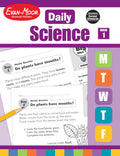 Evan-Moor Daily Science, Grade 1 Homeschooling and Classroom Resource Workbook, Printable Worksheets, Teaching Edition, Earth, Life, and Physical Science, Vocabulary, Test Prep, Hands-On Projects