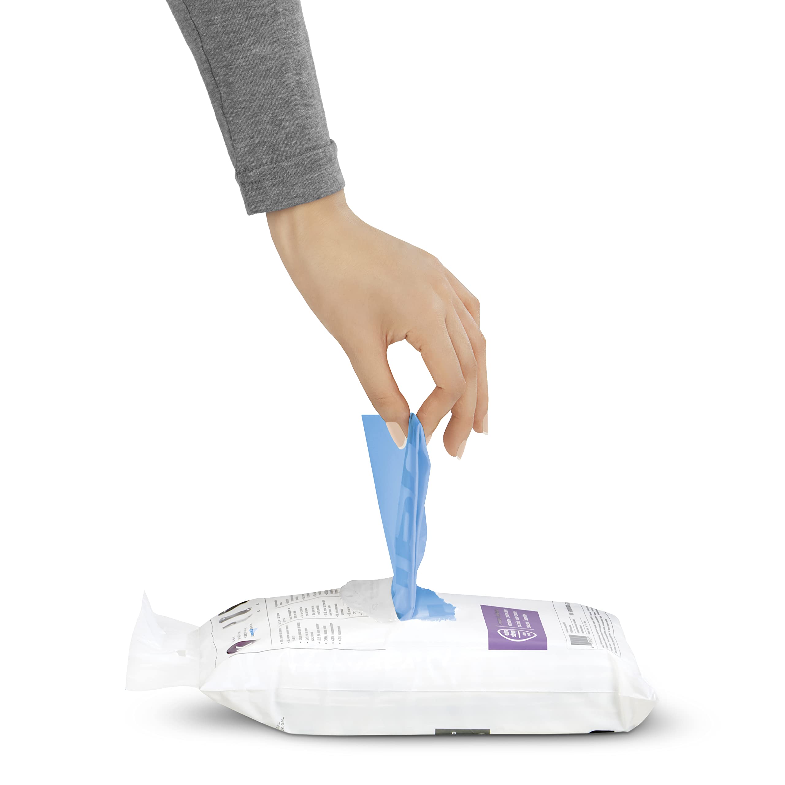 simplehuman Code K 60 Count, Dispenser Pack Custom Fit Liners, Drawstring Trash Bags, 35-45L / 9-12 Gallons, Blue