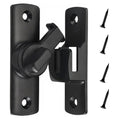 2PS 90/180 Barn Door Lock, Heavy Duty Rust-Proof Sliding Door Lock - Protecting Families Childs Safety Gate Latch for Barn,Bathroom, Garden, Window, Cabinet, Garage, Pet Door (Black)