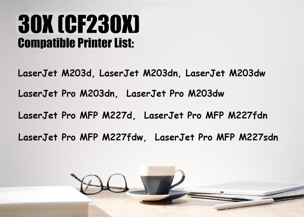 Ultra Toner® Compatible Replacement for HP 30X CF230X Toner Cartridge High Yield of 30A CF230A - Laserjet M203d M203dn M203dw Pro M203dn M203dw M227d MFP M227fdn MFP M227fdw MFP M227sdn (2PK)