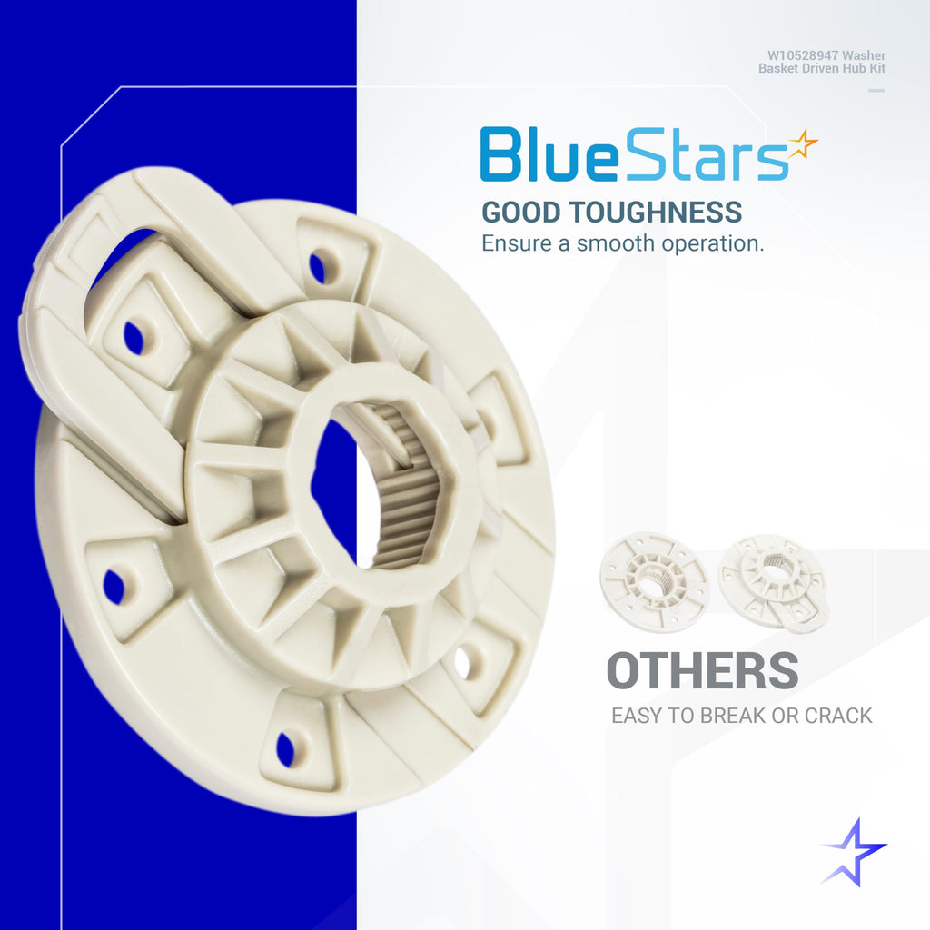 BlueStars W10528947 W10396887 Washer Basket Driven Hub Kit Part - Compatible with Maytag Whirlpool Kenmore Washers - Replaces AP5665171 W10528947VP PS6012095 - Enhanced Design