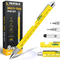 KEZKALS Gifts for Men Husbands, 9 in 1 Multitool Pen, Anniversary Birthday Gifts for Men, Mens Gifts for Him Dad Grandpa, Fathers Day Gift Ideas for Men from Daughter Wife Son, Cool Gadgets Tools