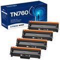 NYNYG TN760 Toner Cartridge Replacement for Brother TN-760 TN730 Compatible with HL-L2350DW HL-L2370DW MFC-L2750DW DCP-L2550DW Printer (4 Black)