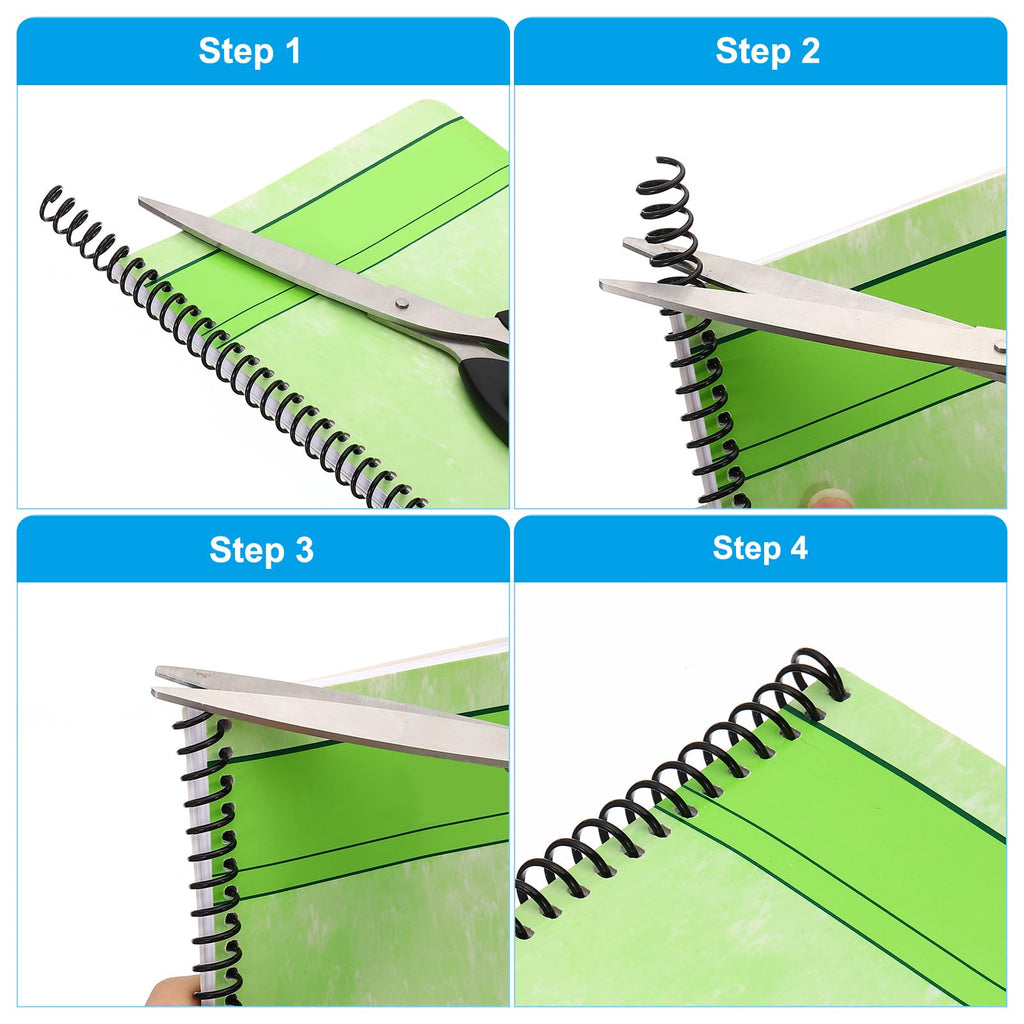 PATIKIL 20mm(3/4") Plastic Spiral Binding Coils, 20 Pcs Binding Spirals 170 Sheet Capacity 4:1 Pitch Binding Spirals for Binding Paper Sheets, Black
