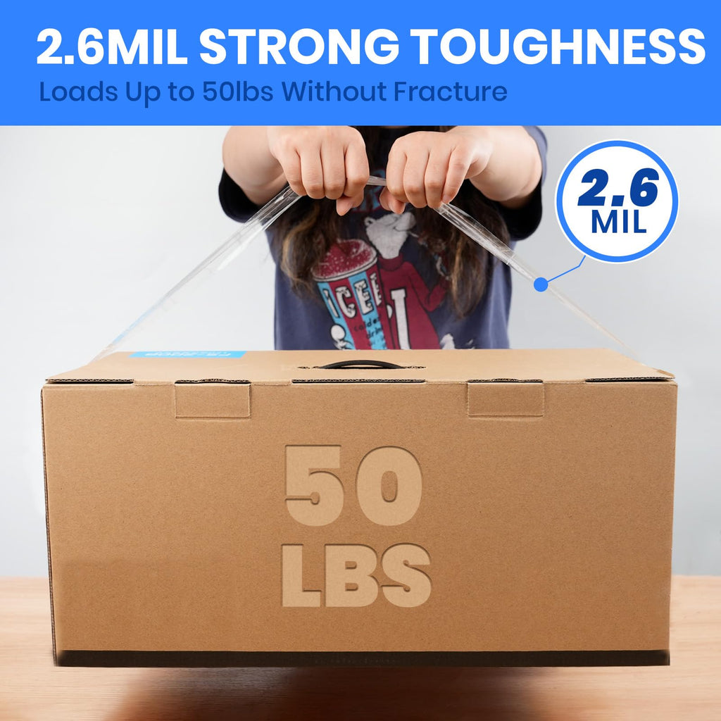 ADHES Heavy Duty Packing Tape Clear Packaging Tape for Moving Shipping Boxes, Box Tape Rolls Refills, Total Length of 300M with 4.8cm Width,2.6Mil Thickness
