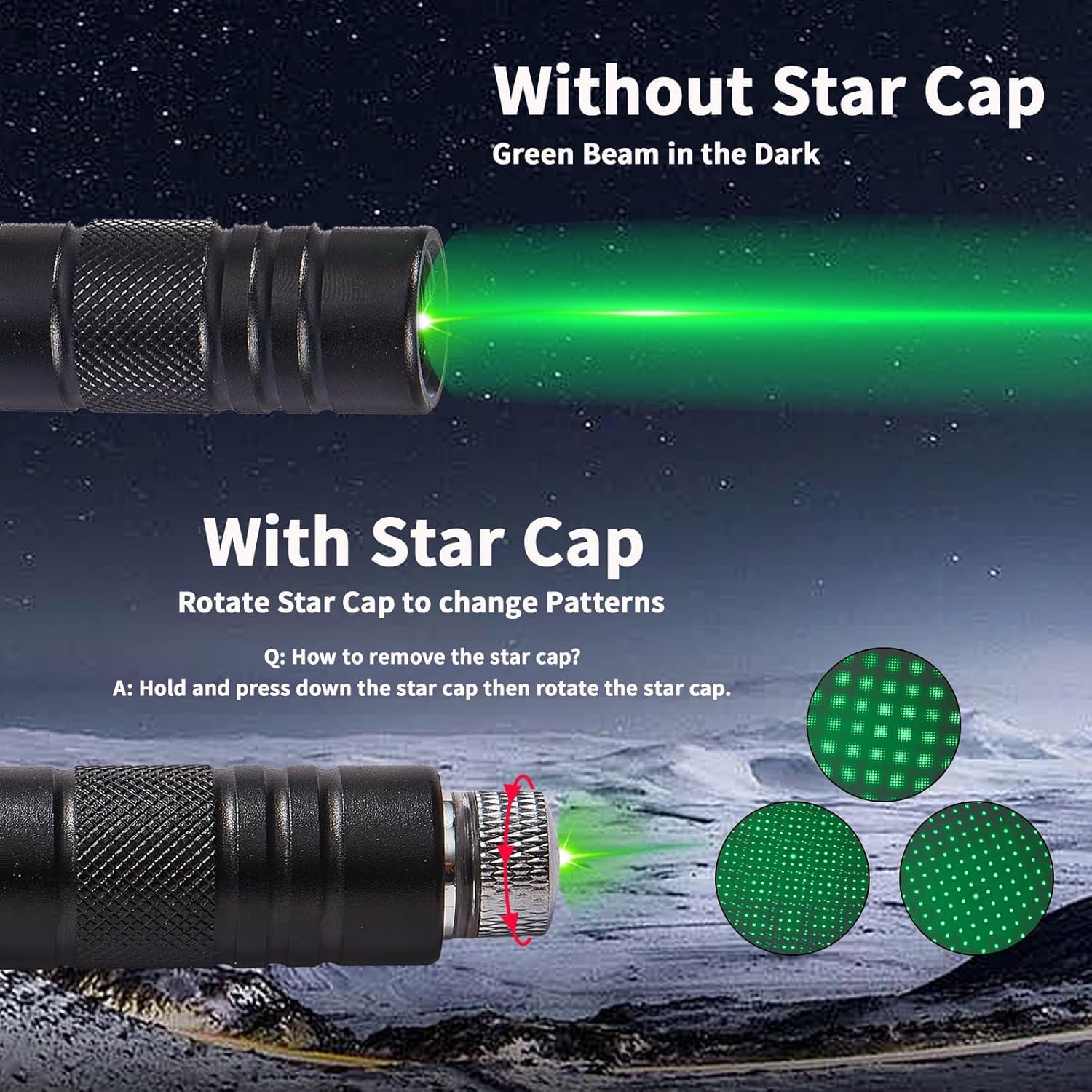 Rechargeable Flashlight, Super Bright LED Flashlight Built-in Charging Ultra Bright Strong Long Distance Beam with Multifunction Star-Light