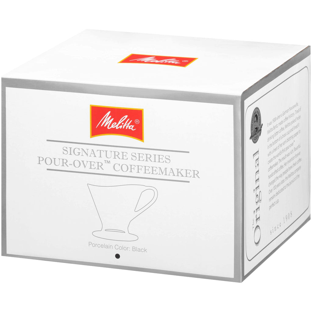 Melitta SS PO BL Ceramic Signature Series Pour-Over Coffee Maker, Matte Black
