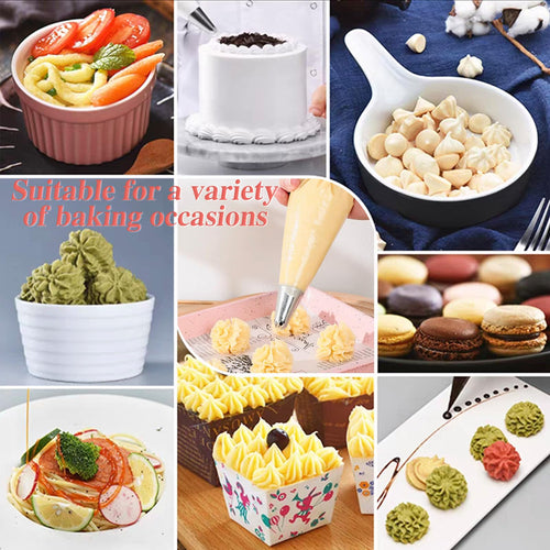 24 Inch Extra Large Piping Bags, 200 PCS Clear Disposable Icing Bags, Thickened Non-Slip and Anti-Burst Pastry Bags for Baking and Decorating Desserts Cakes Cookie