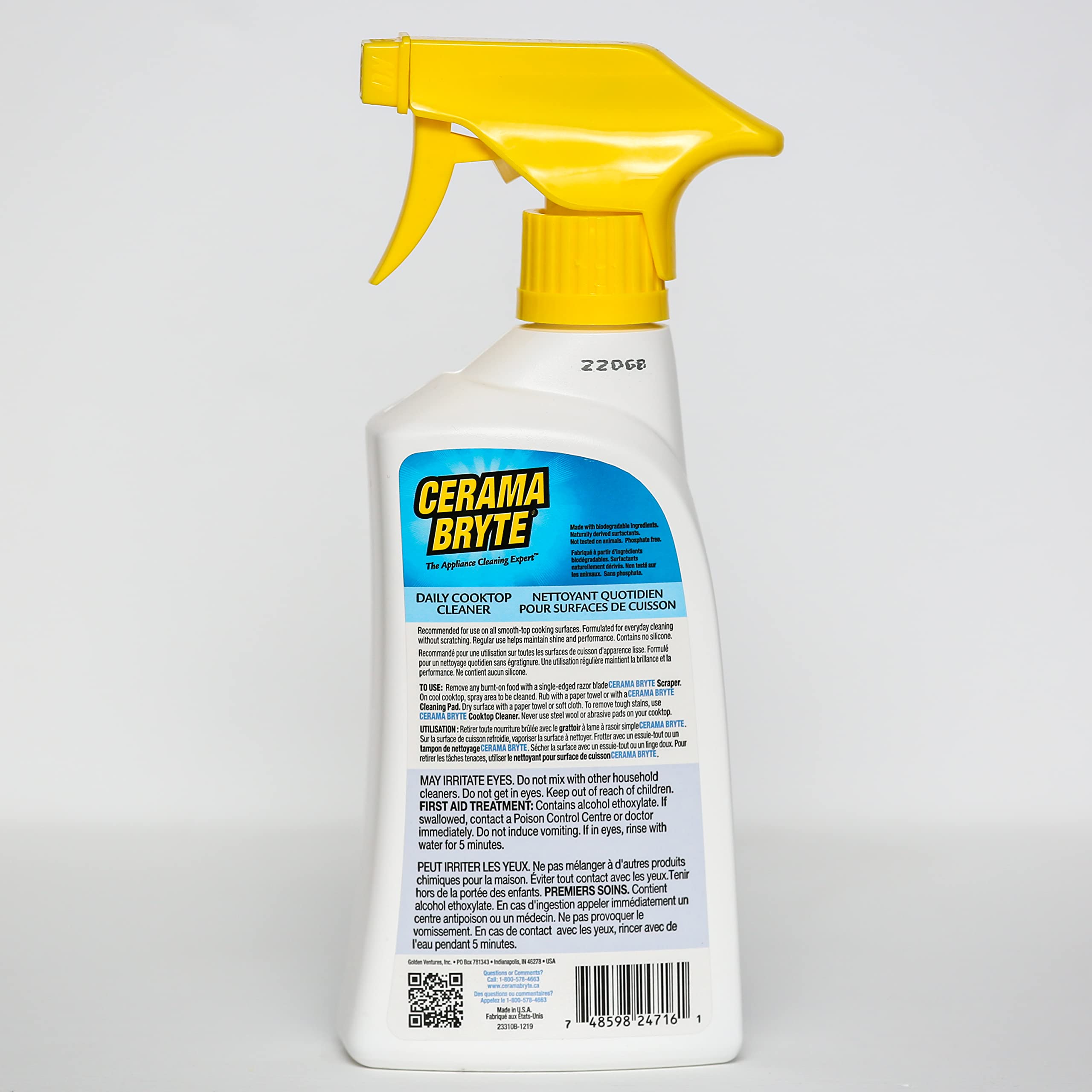 Cerama Bryte Glass Cooktop Cleaner Combo - Touchups Spray for ceramic stove top cleaner + scraper + microfiber pad