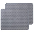 To encounter Silicone Dish Drying Mat - Extral Large 24" x 18" - Set of 2 Flexible Rubber Drying Mat, Heat Resistant Silicone Trivet, Countertop Mat, Dish Draining Mat, Sink Mat