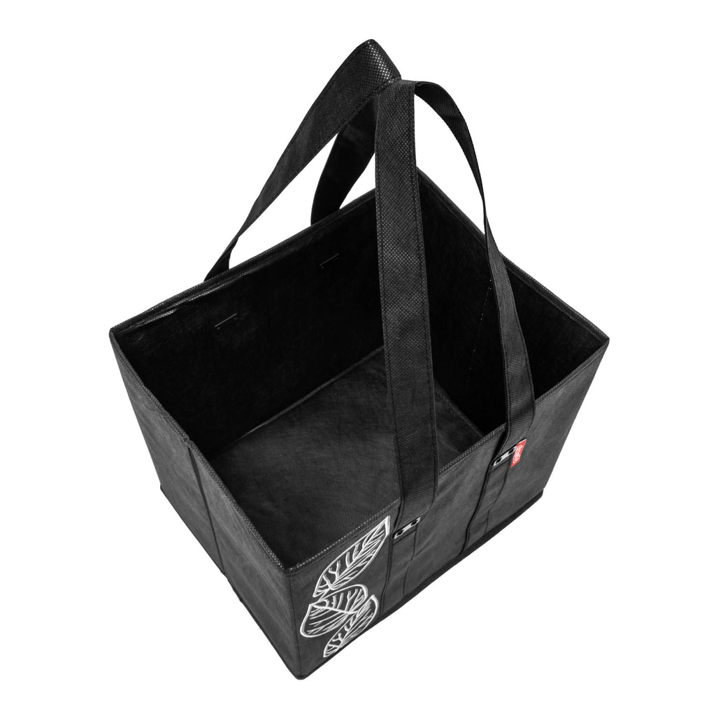 Planet E Reusable Grocery Shopping Bags – Large Collapsible Boxes With Reinforced Bottoms (Pack of 3, Black)
