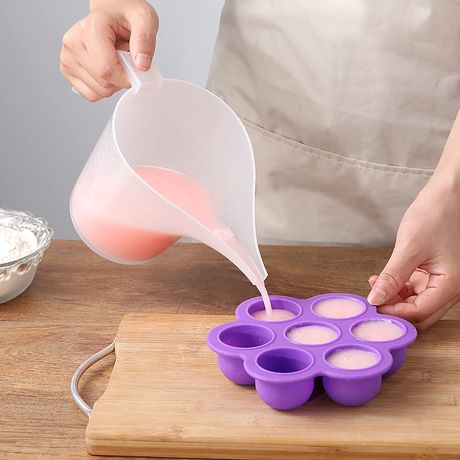 WUWEOT 12 Pack Measuring Funnel Pitcher, 33OZ (1000ml) Easy Pour Measuring Cup with Long Spout for Soap Cakes Making, Filling Muffin Pans, Bakeware Molds, Oils, Fluids
