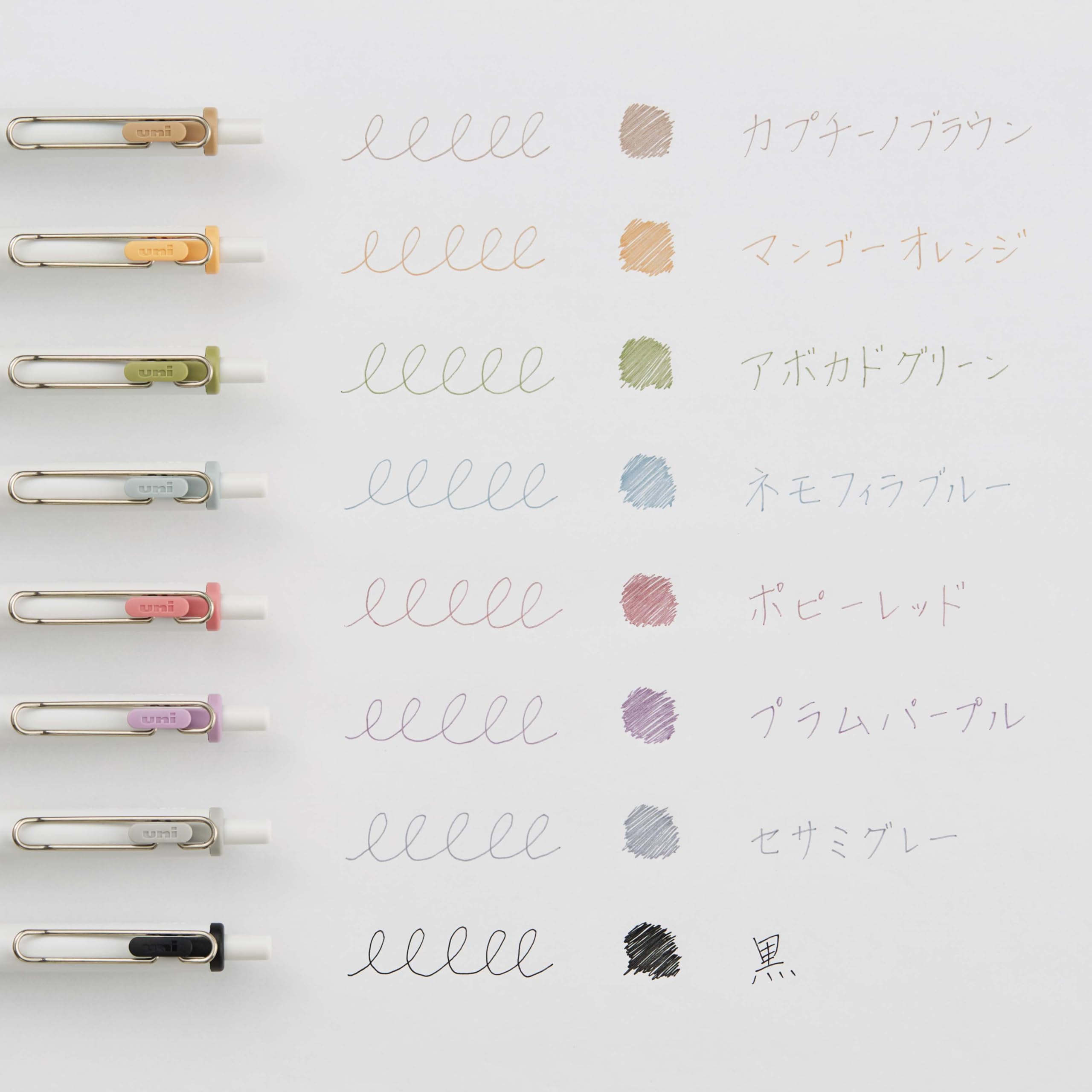 Mitsubishi Pencil UMNS38FC8C Gel Ballpoint Pen Uni-Ball One 0.38 Fica Color Set of 8 Colors