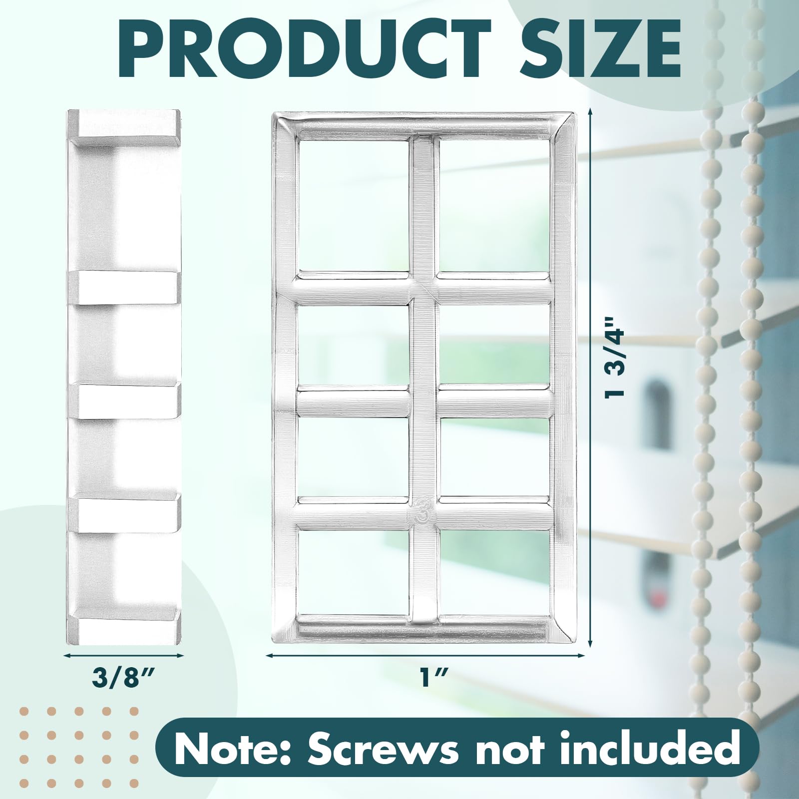 Innconee 8 Pcs Bracket Spacer Blocks Curtain Spacers for Drapes Extension Clear Plastic Brackets for Blinds and Shades Spacer Block Bracket Extension for Home Office Window