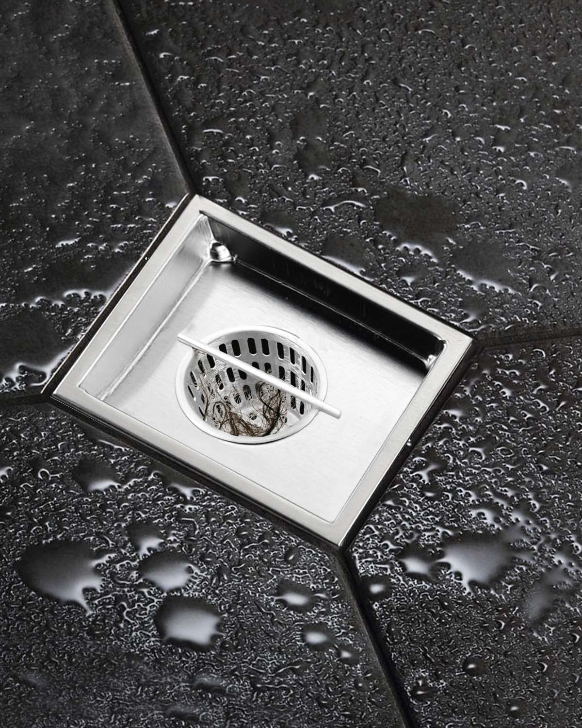 2 Inch Hair and Debris Strainer, Shower Drain Strainer with Lifting Hook, Stainless Steel Debris Basket Shower Drain Catcher, Hair Catcher for Floor Drain