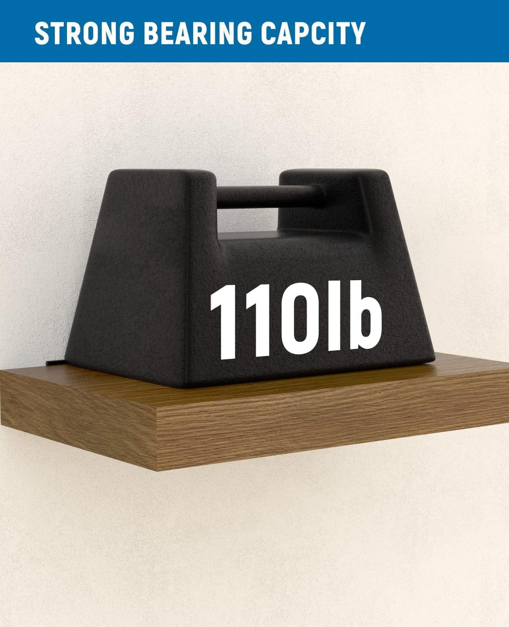 LEOPO 8 Pack-6 inch Floating Shelf Bracket, Hidden Brackets for Wood Shelf