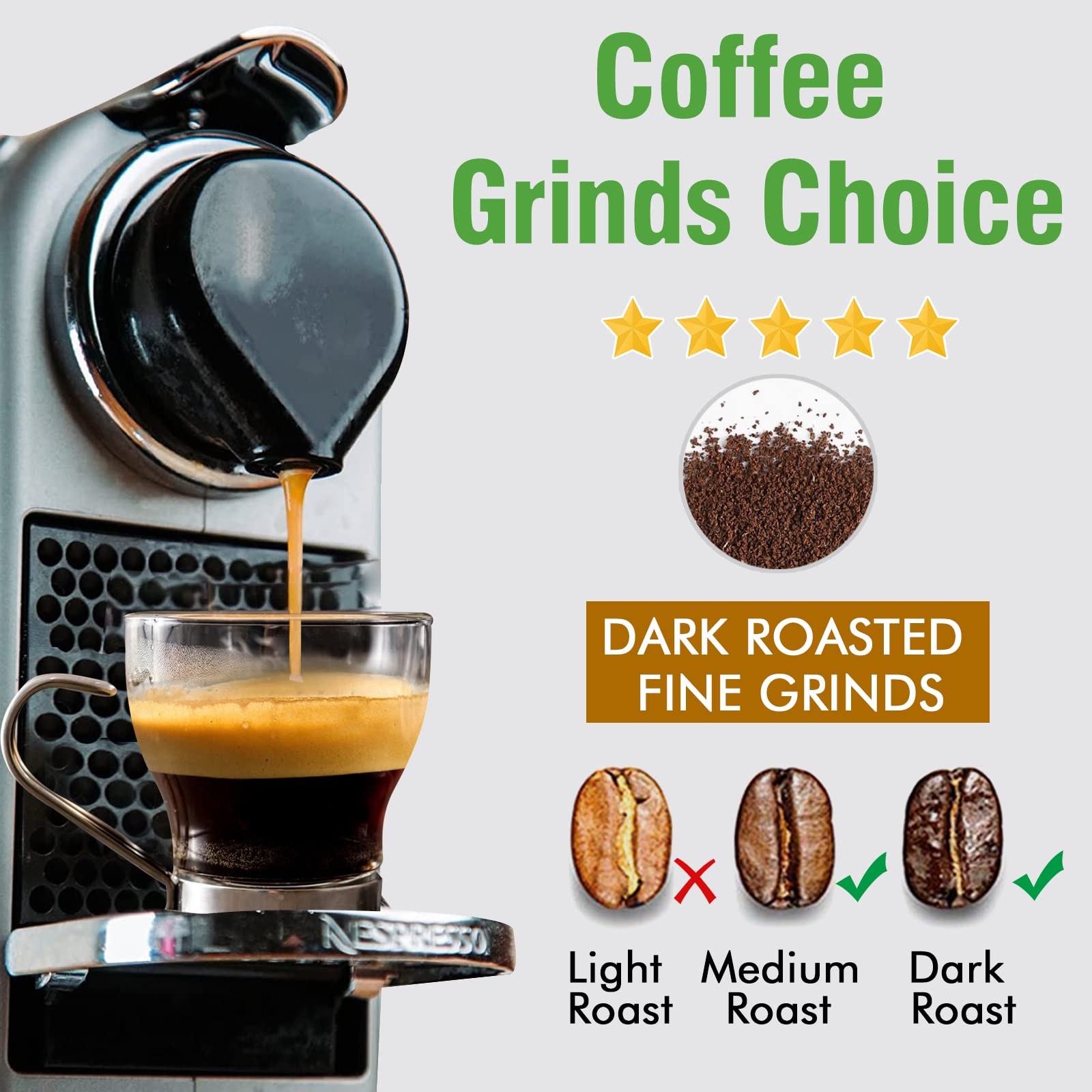 CAPMESSO Reusable Capsules for Nespresso OriginalLine, 6pcs Nespresso Refillable Pods Stainless Steel Coffee Pods Compatible with Nespresso OriginalLine Machine (6 Pods + 100 Lids + Wood Storage Tray)