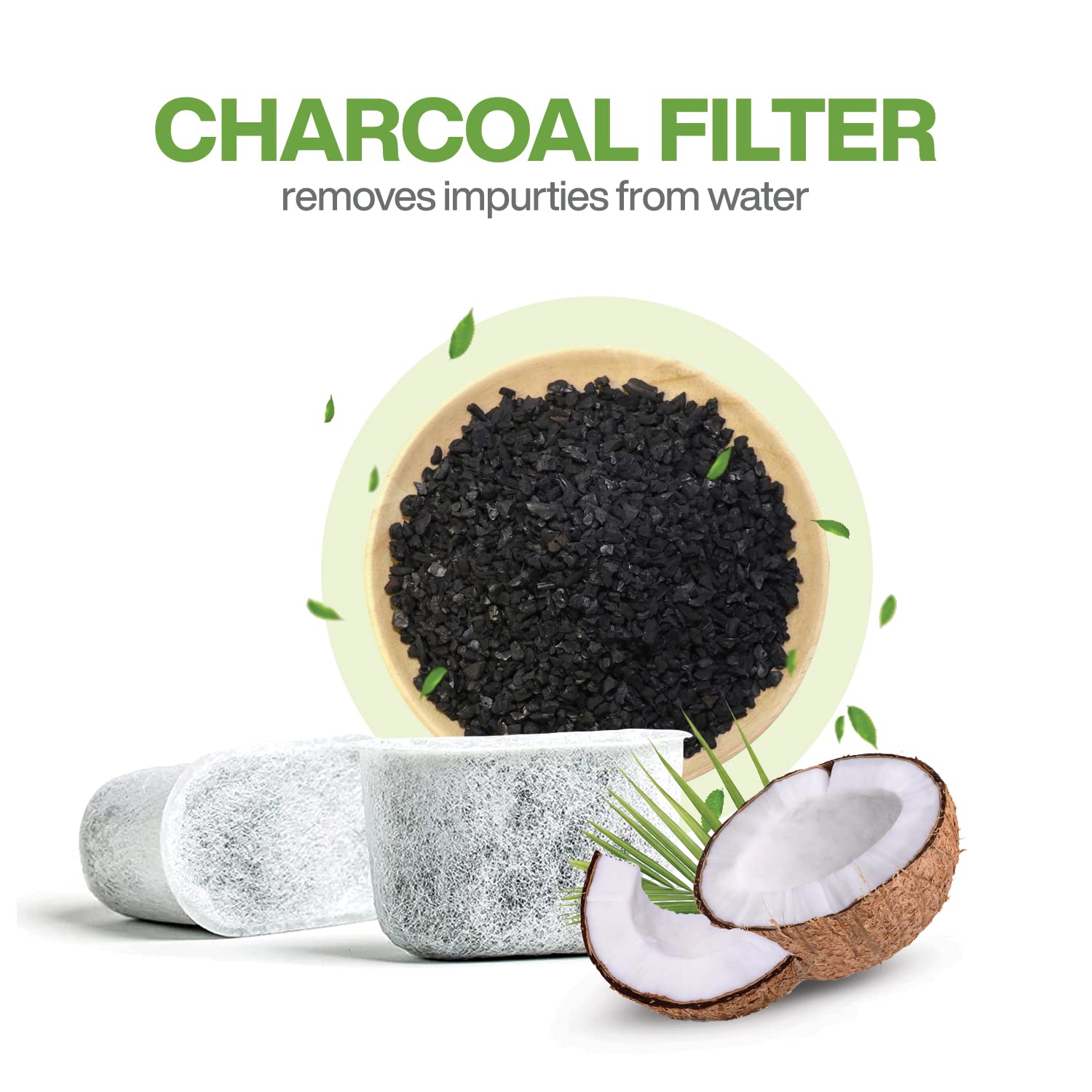 Breville 24-Pack Replacement Charcoal Water Filters - Premium Activated Charcoal Filters For Coffee Makers and Espresso Machines
