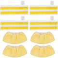 4 Pack Hand Nozzle Covers + 4 Pack Microfiber Mop Cloths Replacement for Karcher EasyFix SC 1, SC 2, SC 3, SC 4, SC 5 Steam Cleaners