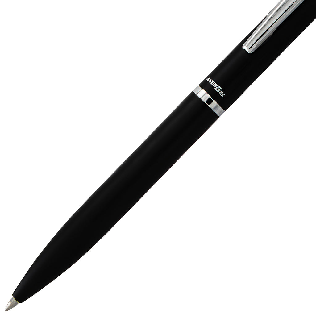 Pentel EnerGel Liquid Gel Retractable Rollerball Pen, Black All Metal Barrel, Gift, Everyday Use, Office Supplies, Black Ink, 0.7mm Medium Point, BL2007A-AE1, 1 Each Includes Gift Box