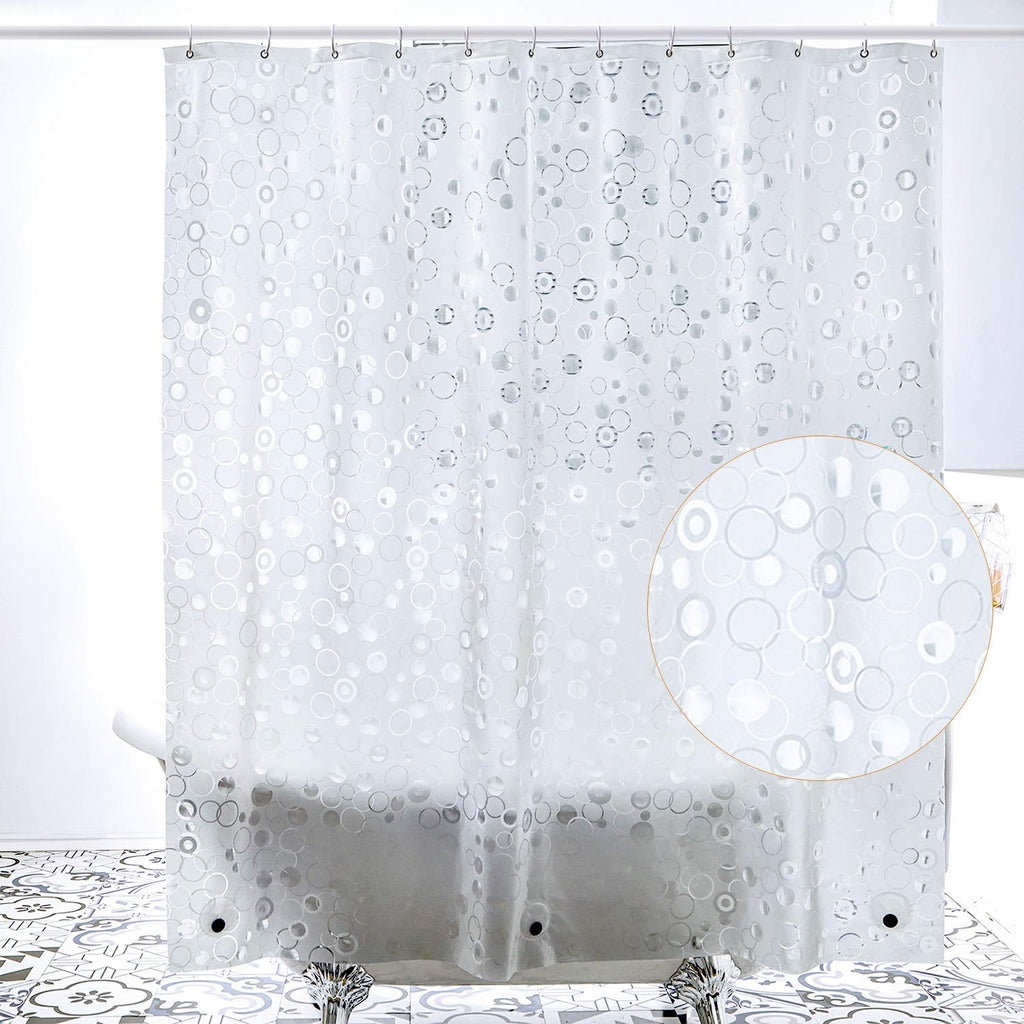 WELTRXE Shower Curtain Liner with Magnets, Shower Curtains Waterproof for Bathroom, Heavy Duty Shower Liner, Bathroom Curtains 72x72 Inch