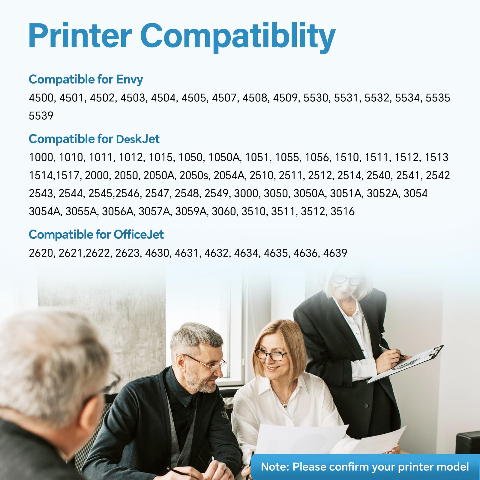 Printer Ink 61XL for HP 61 Ink Cartridge Black and Colour High Yield Replacements for HP Ink 61 Compatible for HP Envy 5530, Envy 4500 4502 Officejet 4630 4635 Deskjet 1000 1510 2540 Printers (2 Pack)
