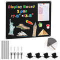 Black Magnetic Boards 16.5" x 11.8" Magnet Bulletin Board for Display Magnetic Notes Poetry Photos with 4 Screws 2 Support Screws