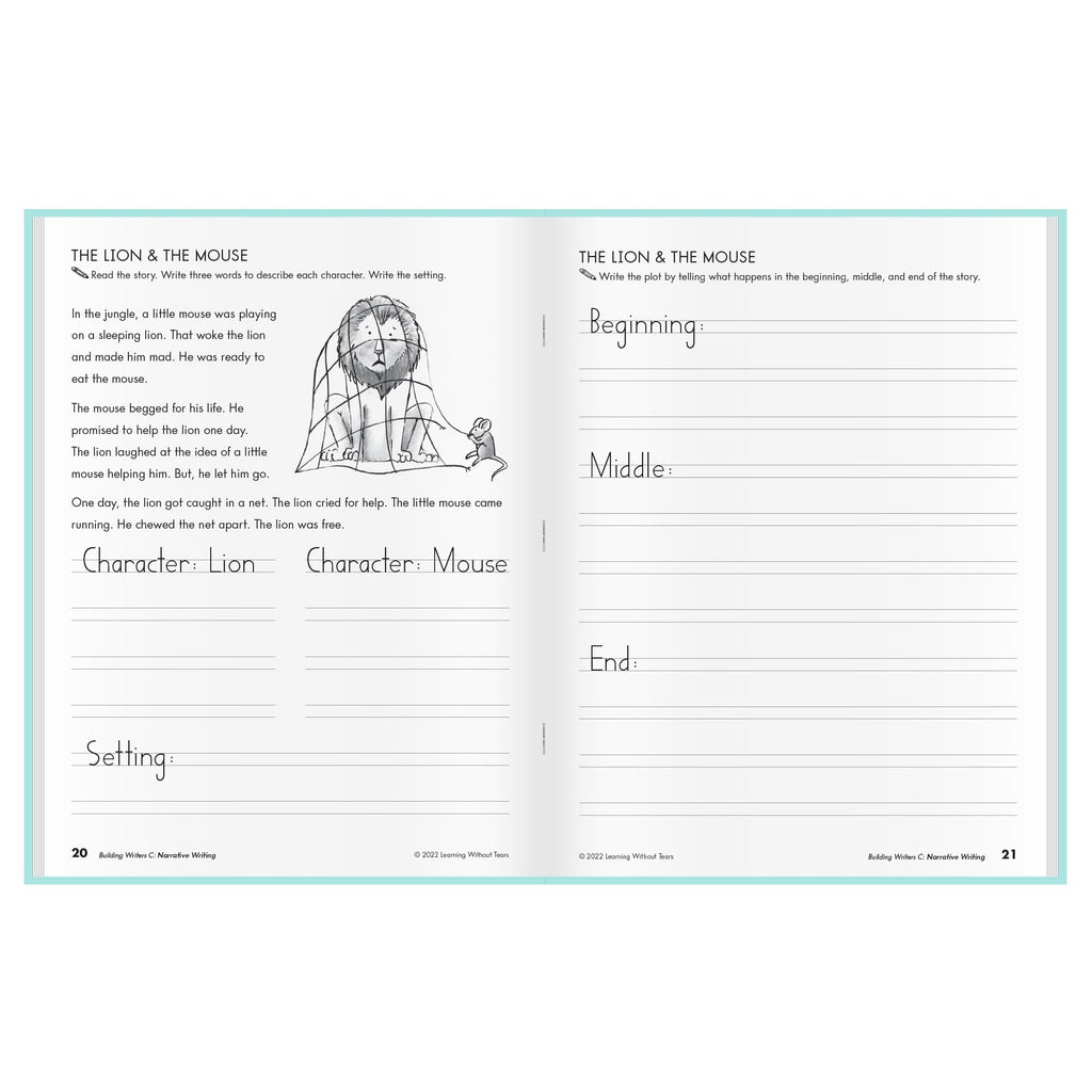 Learning Without Tears Building Writers, Student Edition- Grade 2, Writing Skills in Narrative, Information, Opinion Style, Writing Fluency- Independent Writing or Whole Class- For School and Home Use