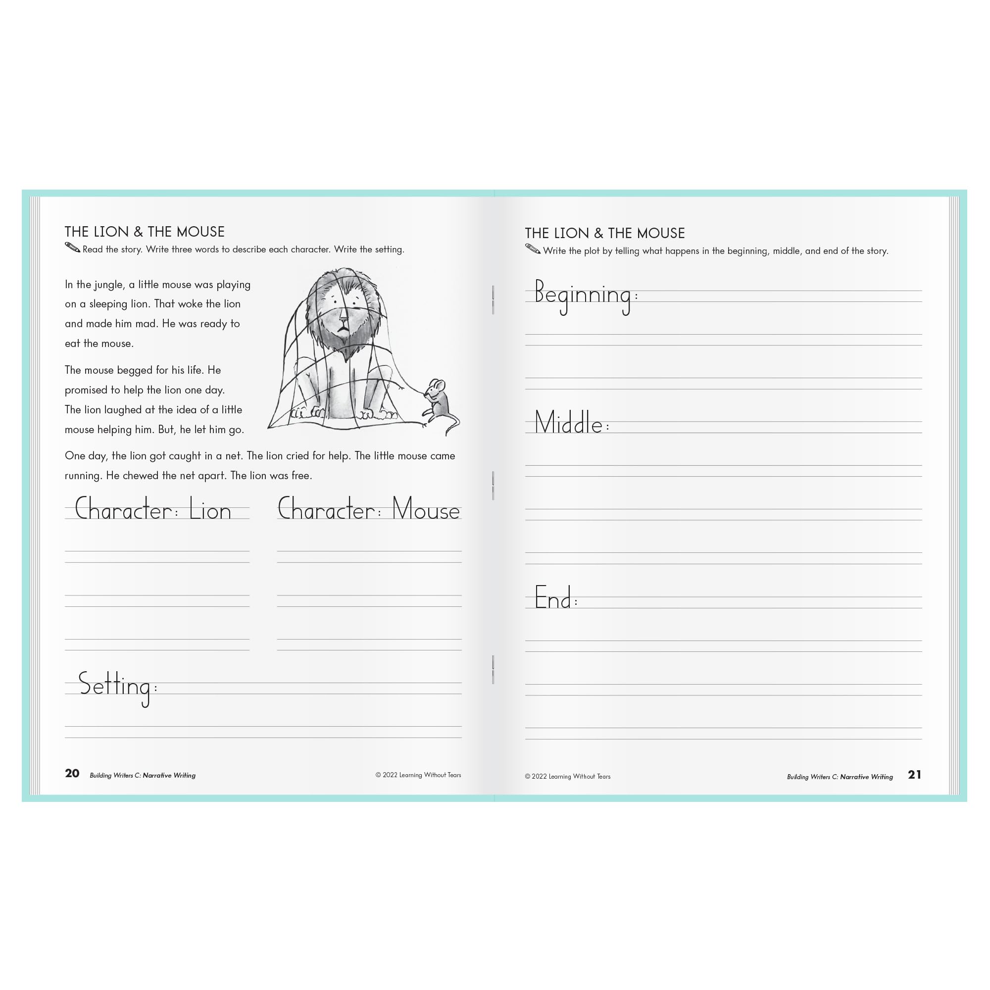 Learning Without Tears Building Writers, Student Edition- Grade 2, Writing Skills in Narrative, Information, Opinion Style, Writing Fluency- Independent Writing or Whole Class- For School and Home Use
