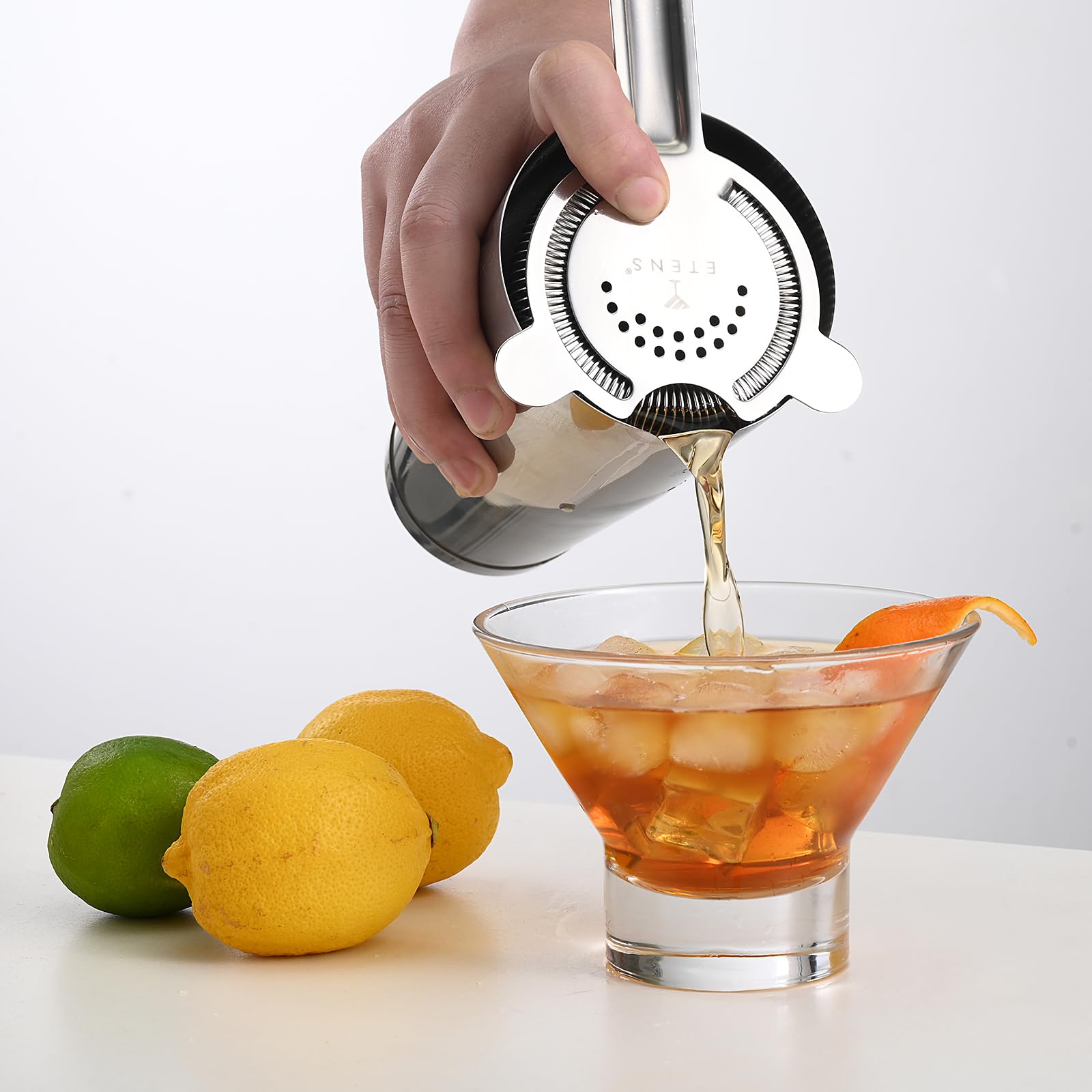 Etens Cocktail Strainer 2 Pack, Bulk Bar Strainers for Bartending, Martini Strainer for Boston Shaker Mixing Glass, Bartender Hawthorne Strainer w/Removable Spring – Bar Supplier for Restaurant