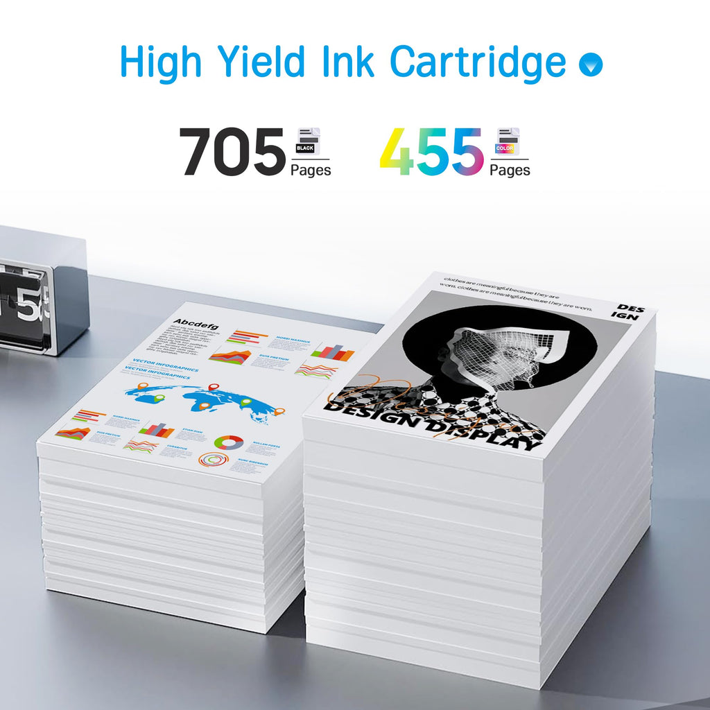 67 XL Ink Cartridges for 67XL HP67XL Black Ink Cartouche Encre for 67 Combo Pack for 67 XL for HP 67 Ink Cartridges for Envy 6000 6055 6052 6032 6075 Printer
