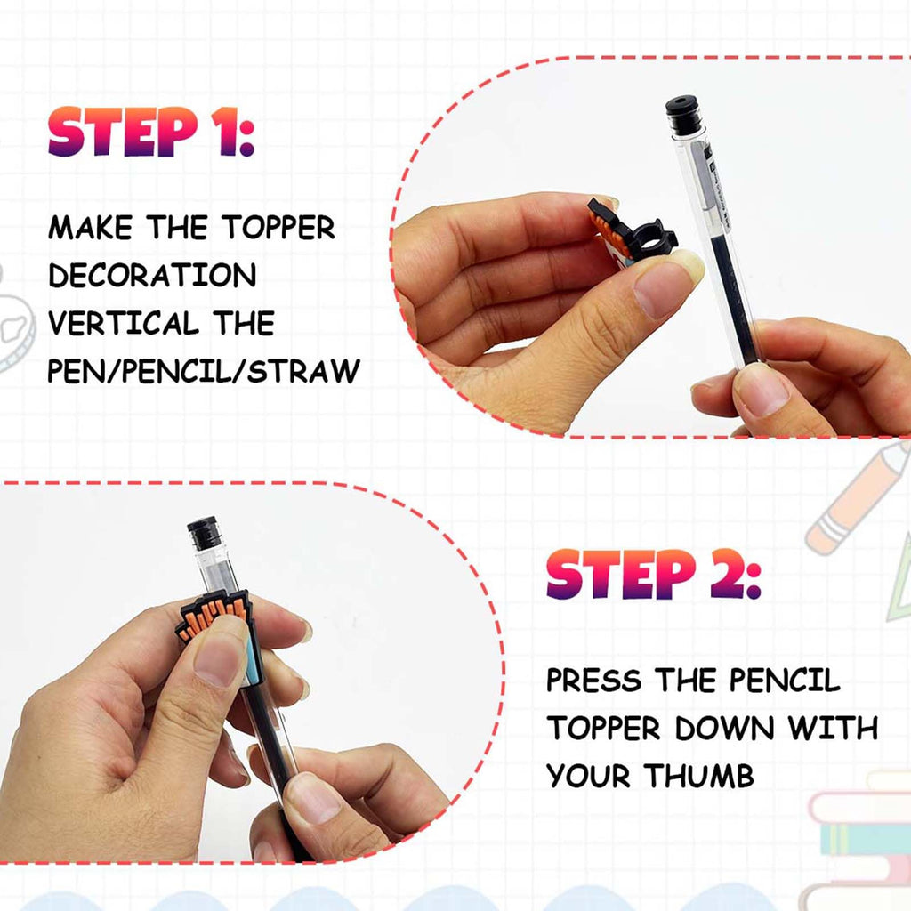 100Pcs Pencil Charms, Pencil Topper Decoration, Cute PVC Different Charms Clips Designs, Cute School Supplies Classroom Rewards and Prizes