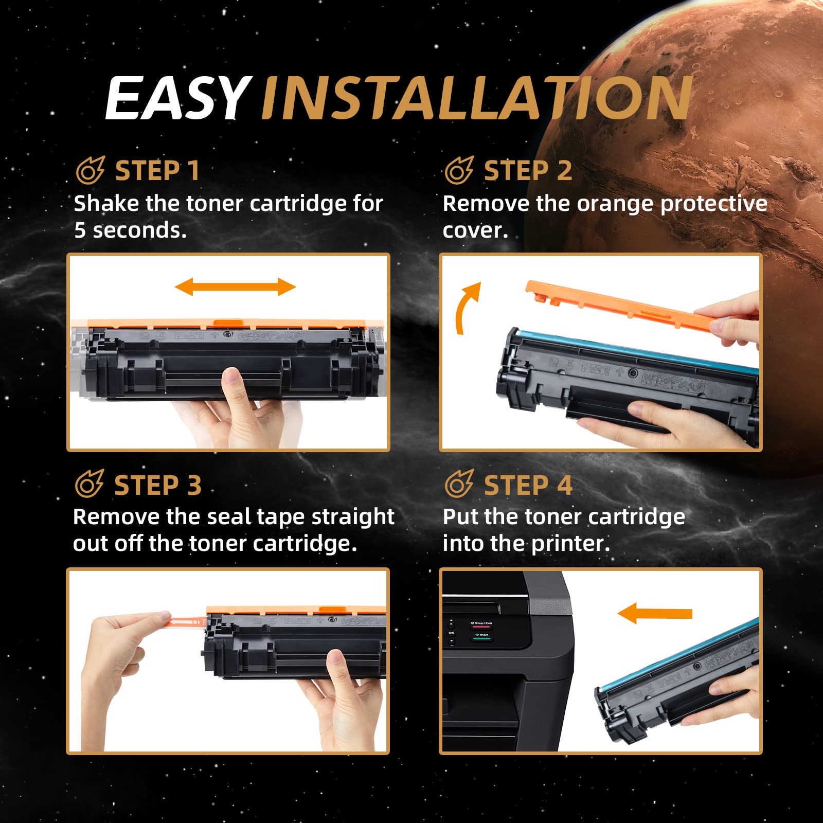 2PK [Latest Chip] CF248A 48A Black Toner Cartridge Replacement for HP 48A CF248A M15w Toner Work with LaserJet Pro MFP M15w M29w M28w M30w M31w M16w Printer Toner (2 Black)