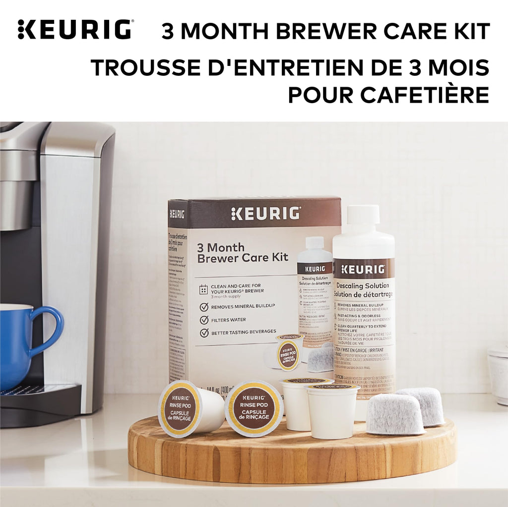 Keurig 3-Month Brewer Maintenance Kit, Includes Descaling Solution, Water Filter Cartridges & Rinse Pods, 7 Count