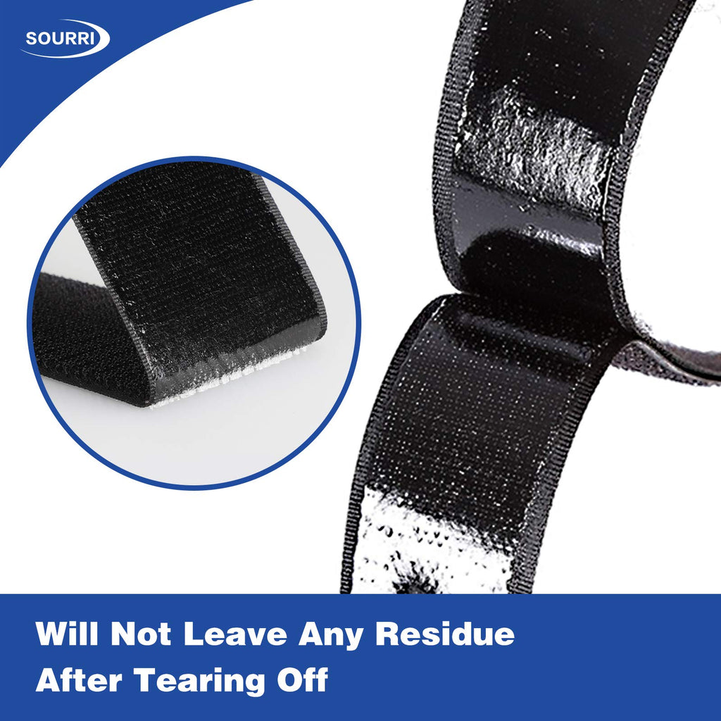 3/4 Inch x 26 Feet Hook and Loop Tape Sticky Back Fastener Roll, Nylon Self Adhesive Heavy Duty Strips Fastener for Home Office School Car and Crafting Organization