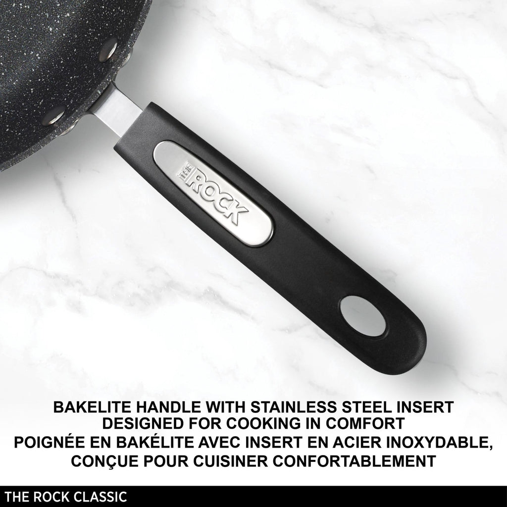 Starfrit The Rock 26cm (10") Non-Stick Multi Pan - Tawa - Durable Forged Aluminum - Oven Safe - PFOA Free - Easy to Clean - Black