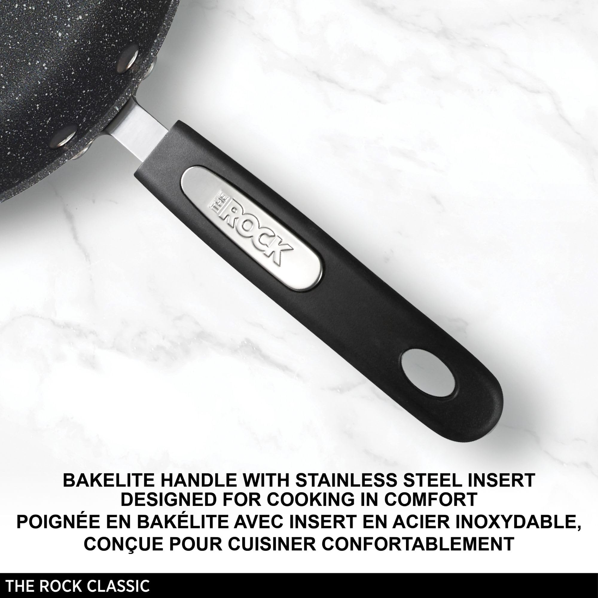 Starfrit The Rock 26cm (10") Non-Stick Multi Pan - Tawa - Durable Forged Aluminum - Oven Safe - PFOA Free - Easy to Clean - Black
