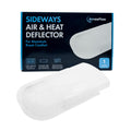 Sideways Floor Wall Ceiling Air Vent Deflector for Under Furniture Heat and Air Deflecting, Fits Vents 3" - 7" Wide, Also Extends Lengthwise up to 17.5", Foam Tape for Tight Seal