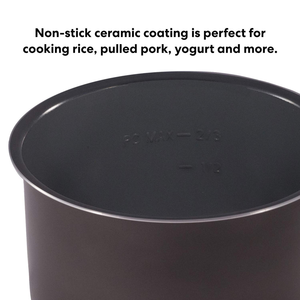 Instant Pot B00ICL8M1I Ceramic Inner Pot, 6 Quart, Gray