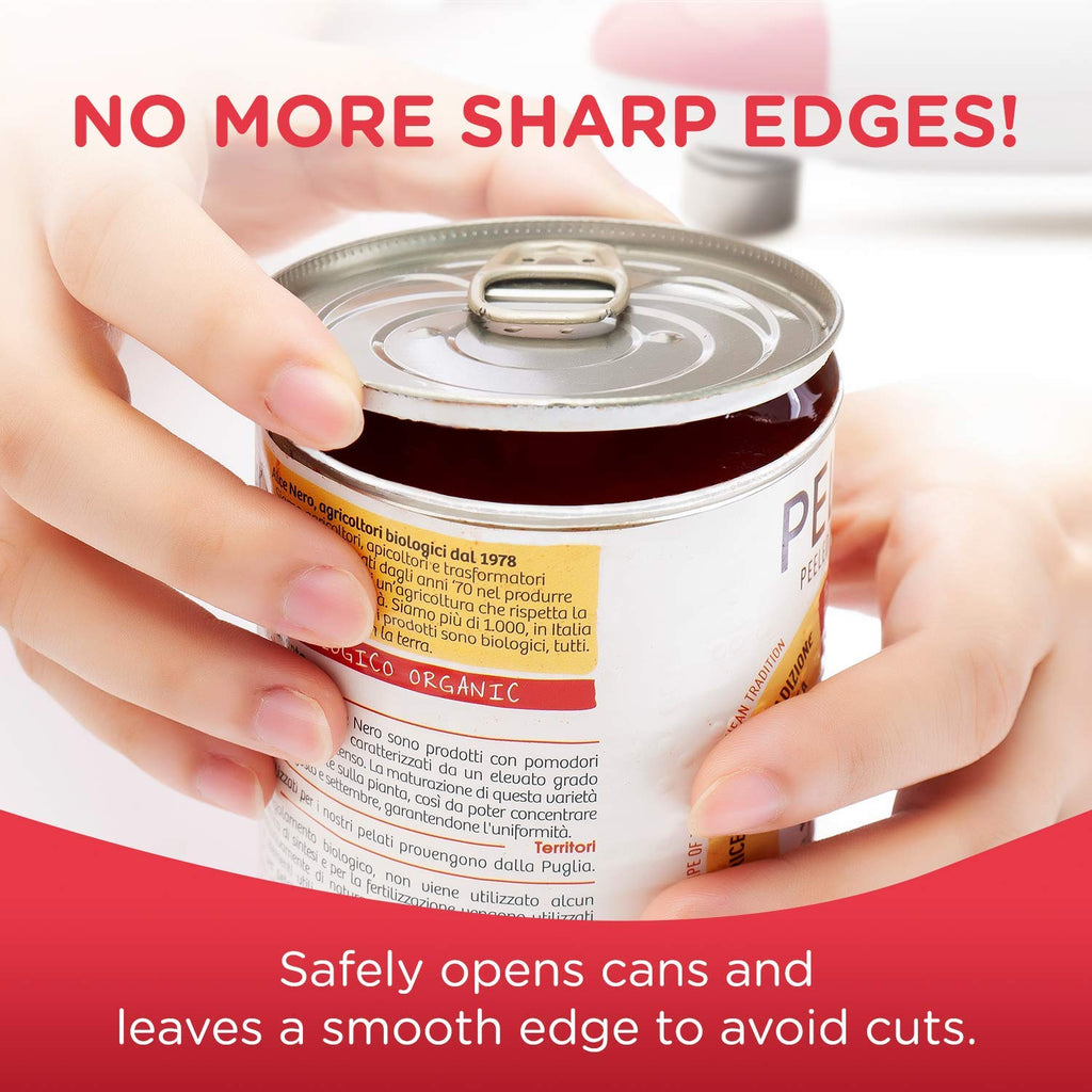 Kitchen Mama Auto Electric Can Opener: Safe, Easy with One Touch, Smooth Edge, Battery Operated, Cordless, Automatic Can Opener for Seniors with Arthritis, Hand Held Appliances, YES You CAN (Red)