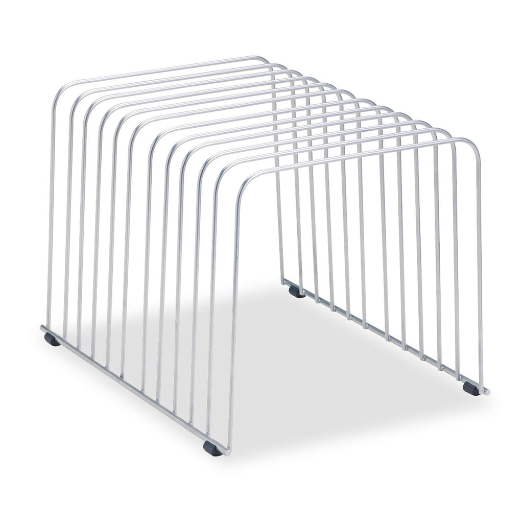 Fellowes Desktop Organizer, 11 Sections, 9 Inch x 11.375 Inch x 8 Inch, Wire, Silver (72012)