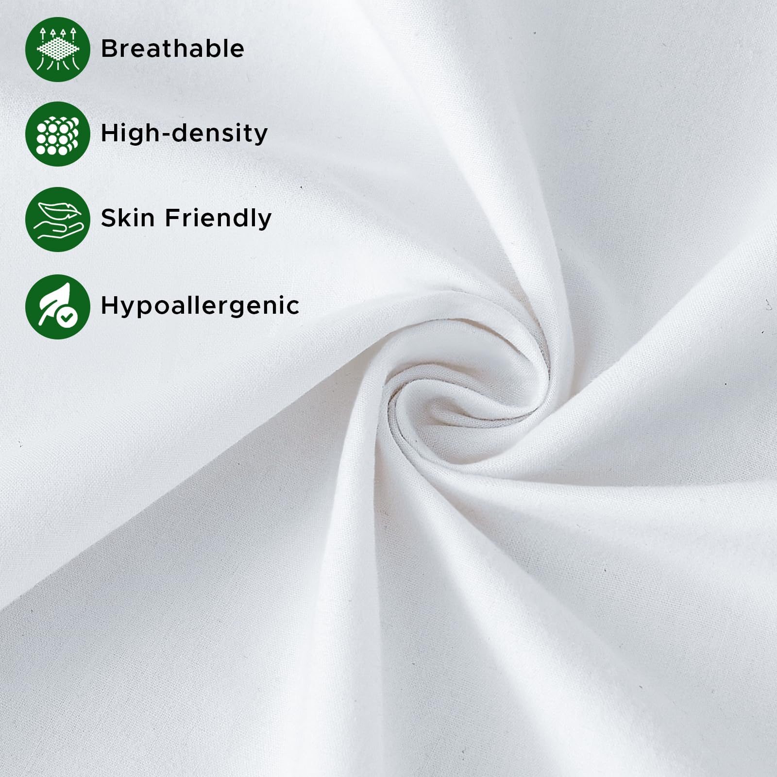 OTPIPCS 18 x 18 Pillow Inserts Set of 4 - Premium Soft and Fluffy 18 Inch Medium Sofa Decorative White Square Throw Pillow Inserts Stuffing for Living Room Couch and Bedroom Interior Cushions